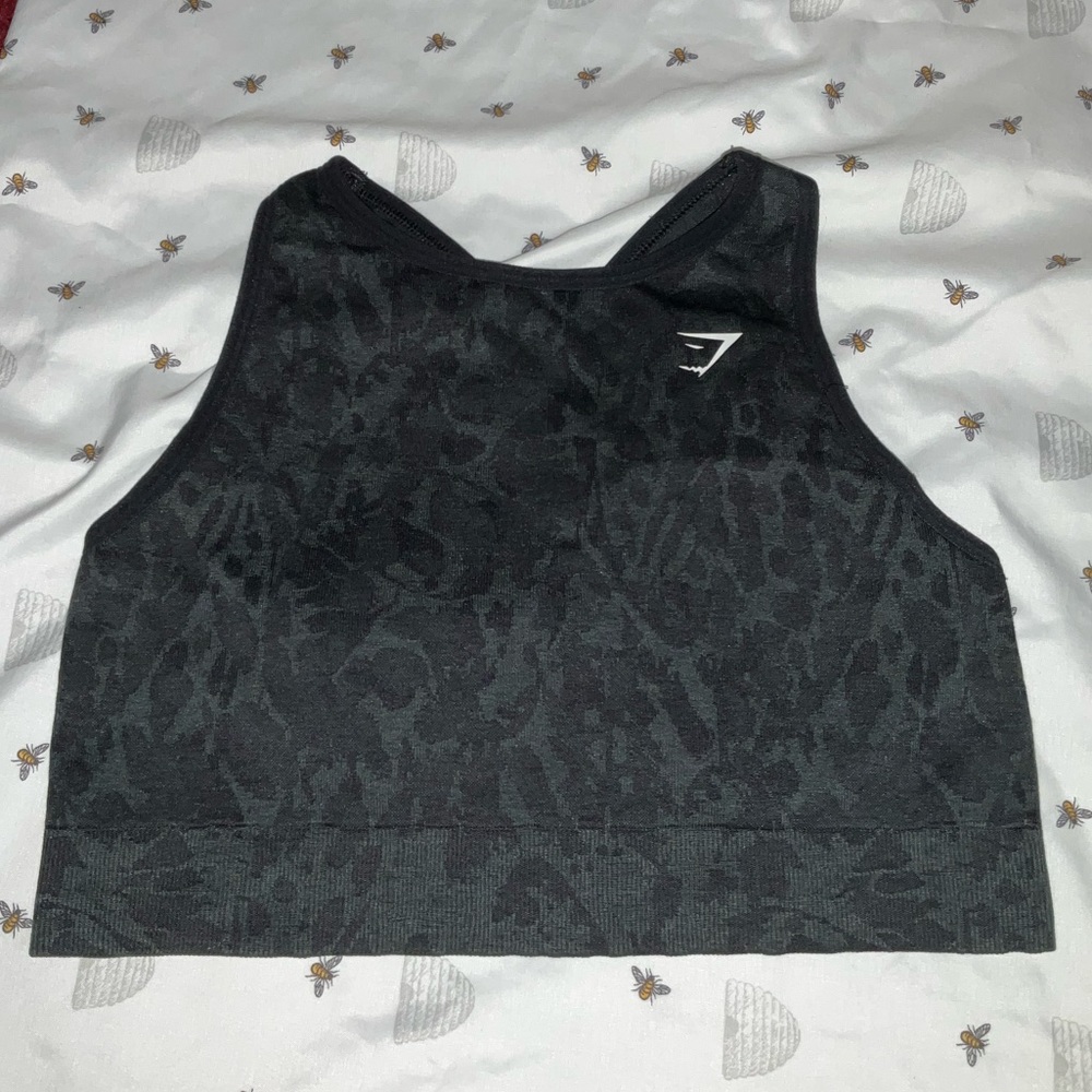 Gymshark Adapt Animal Seamless Sports Bra - Butterfly Black